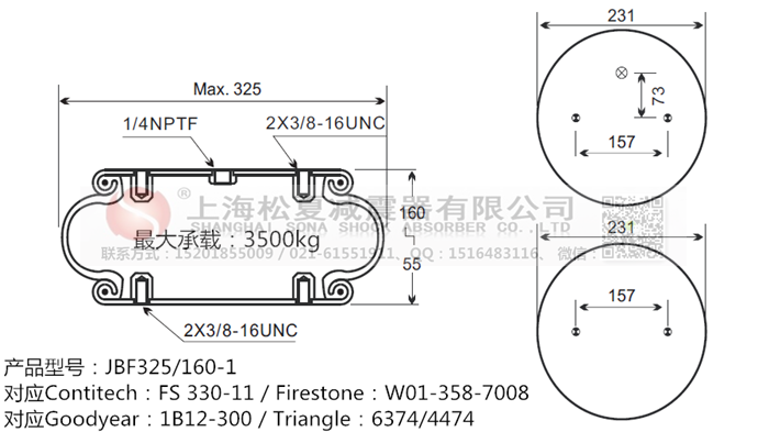JBF325/160-1橡膠<a href='http://m.ghwfdjs.cn/' target='_blank'><u>空氣彈簧</u></a>