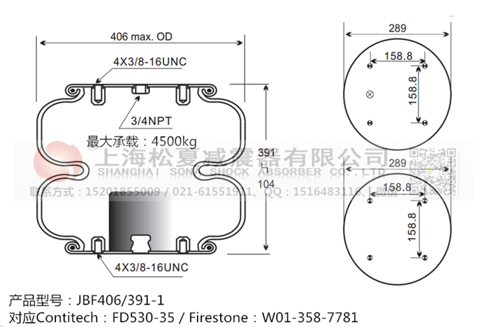 JBF406/391-2橡膠<a href='http://m.ghwfdjs.cn/' target='_blank'><u>空氣彈簧</u></a>