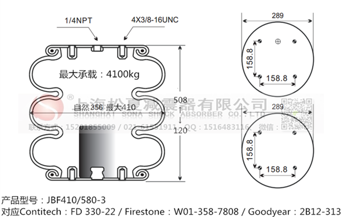 JBF410/580-3橡膠<a href='http://m.ghwfdjs.cn/' target='_blank'><u>空氣彈簧</u></a>